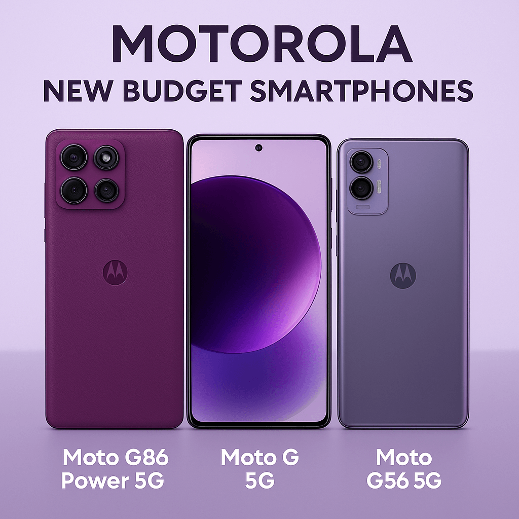 🔋 Motorola Unveils Moto G86 Power 5G, G86 5G & G56 5G — Big Battery, Big Value!